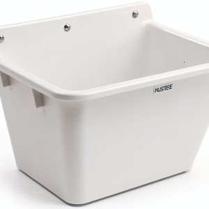 Mustee Wall Mounted Laundry Tray White Thermoplastic Utility-0