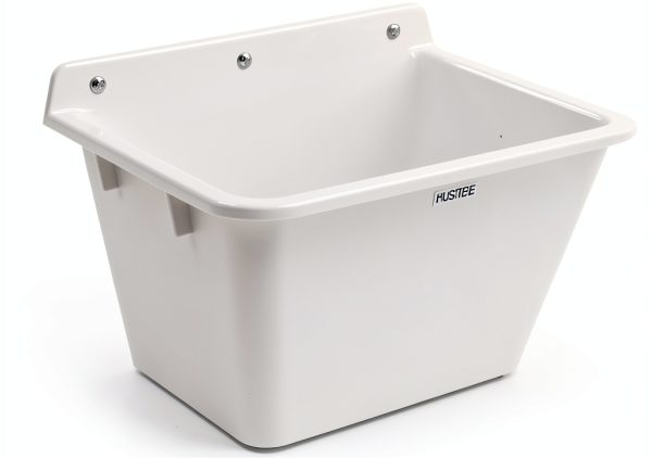 Mustee Wall Mounted Laundry Tray White Thermoplastic Utility-0