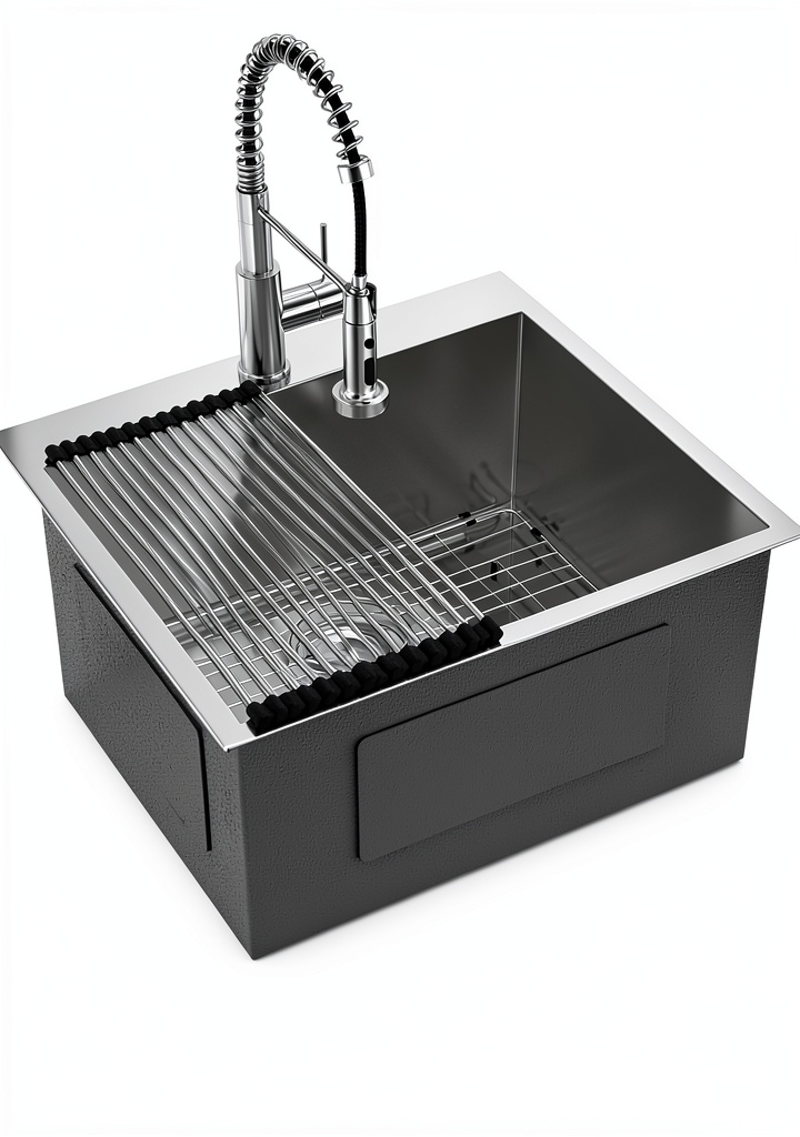 Lordear stainless steel laundry sink installed in a utility room