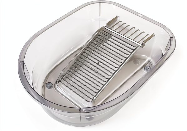 SEWACC Portable Washboard Basin Gray Plastic Laundry Sink-0