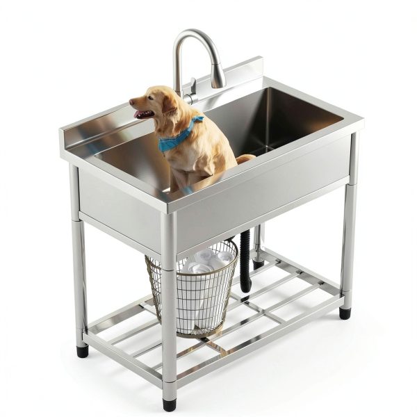 GGW Stainless Steel Utility Sink Large Industrial-5