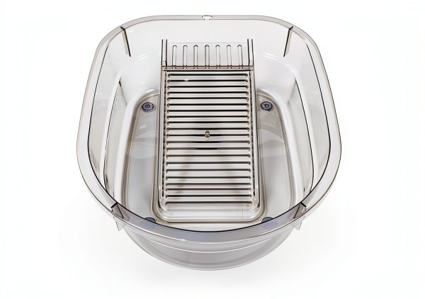 SEWACC Portable Washboard Basin Gray Plastic Laundry Sink-3