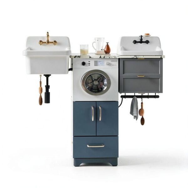 ELLAI Ceramic Farmhouse Sink Wall Mounted Laundry Utility-6