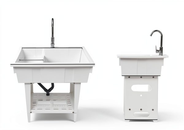 YHQYCGS Portable Laundry Sink Freestanding Plastic Utility-4