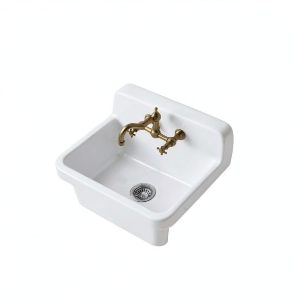 ELLAI Ceramic Farmhouse Sink Wall Mounted Laundry Utility-4