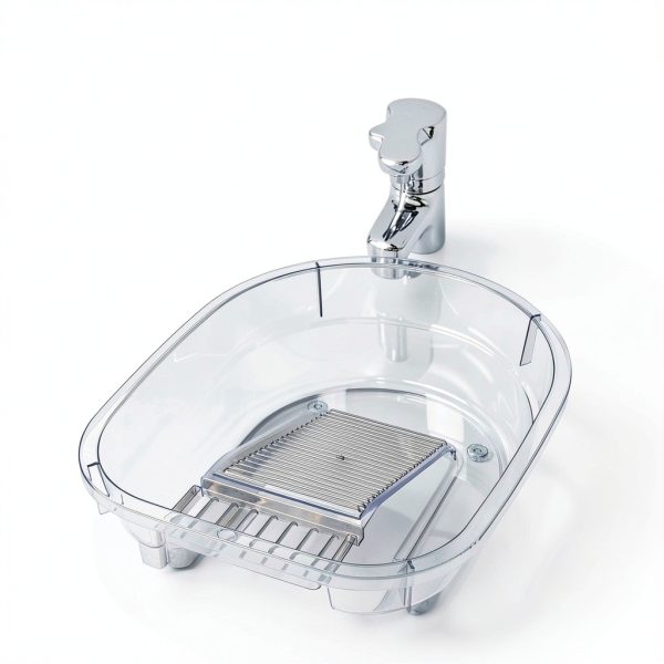SEWACC Portable Washboard Basin Gray Plastic Laundry Sink-5