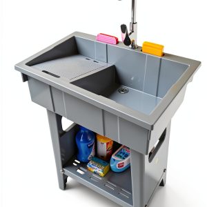 YHQYCGS Portable Laundry Sink Freestanding Plastic Utility-0
