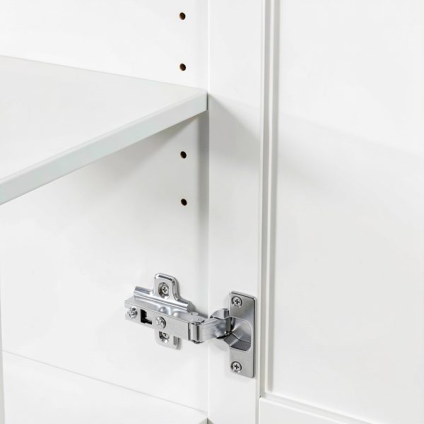XM-ICE Laundry Sink Cabinet White Adjustable Shelf Storage-4