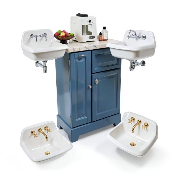 ELLAI Ceramic Farmhouse Sink Wall Mounted Utility Laundry-5