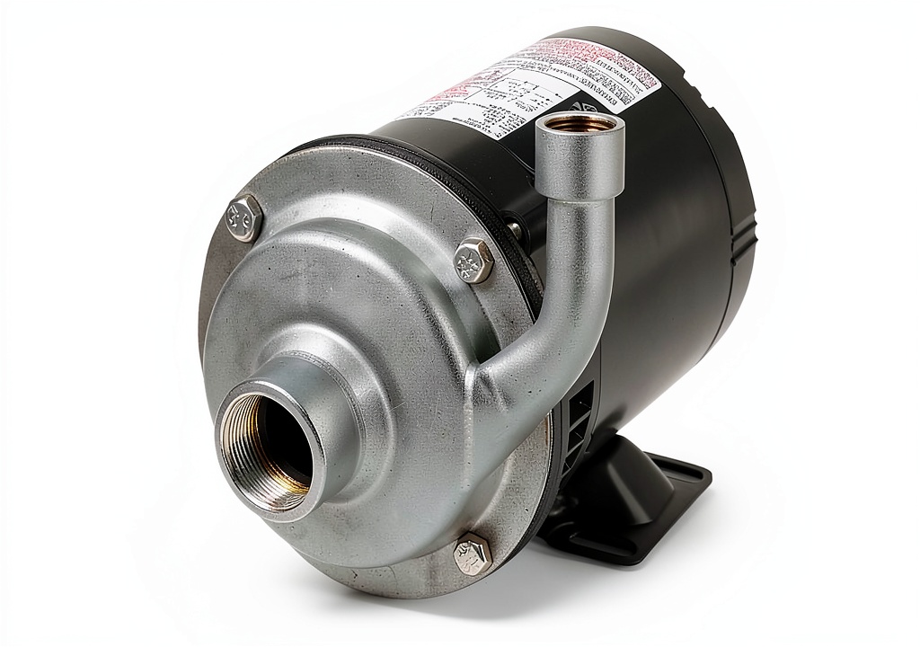 AMT Pumps centrifugal pump in an industrial setting showing stainless steel construction