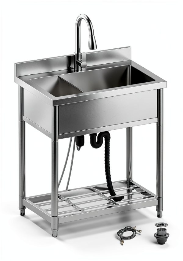 GGW Stainless Steel Utility Sink Large Industrial-3