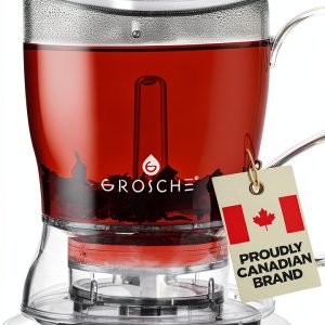 GROSCHE Tritan Teapot Black 17.7 fl oz Kitchen-0