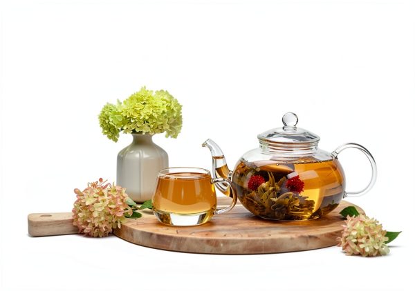 Teabloom Clear Borosilicate Glass Teapot with Lid-1