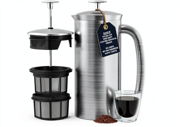 Espro P7 French Press Stainless Steel Coffee Maker-0