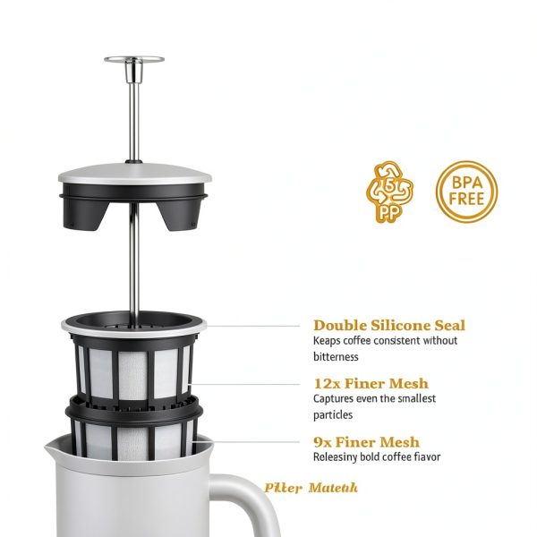 Espro P7 French Press Stainless Steel Coffee Maker-4