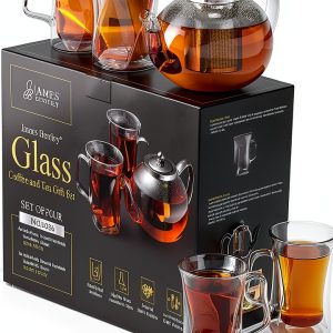Glass Teapot Set James Bentley Clear Double Wall-0