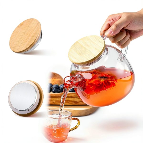 Glass Teapot by PARACITY Stovetop Safe Borosilicate-3