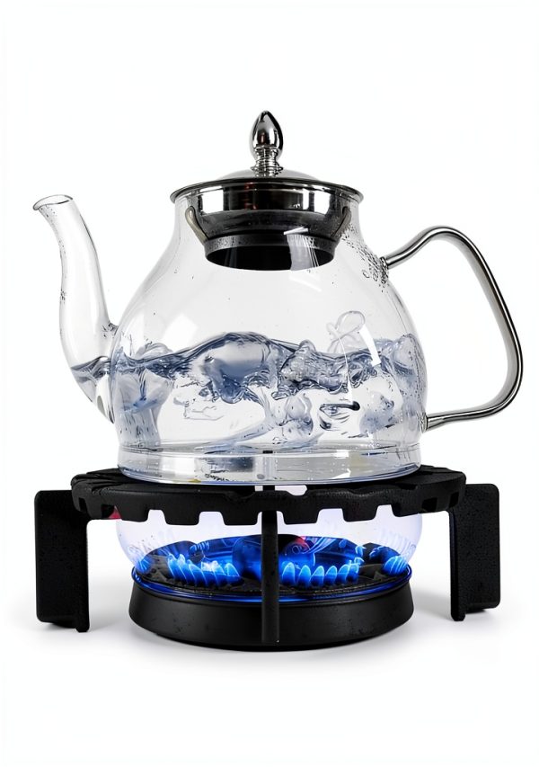 Glass Teapot TETWIN Borosilicate Clear With Lid-2