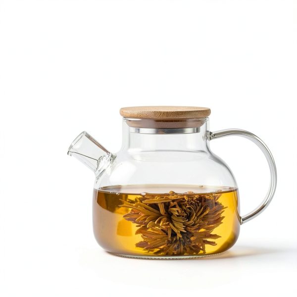PARACITY Glass Teapot 20oz Borosilicate Stovetop with Bamboo Lid-4