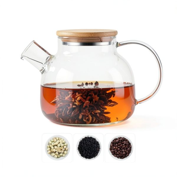 Glass Teapot by PARACITY Stovetop Safe Borosilicate-4