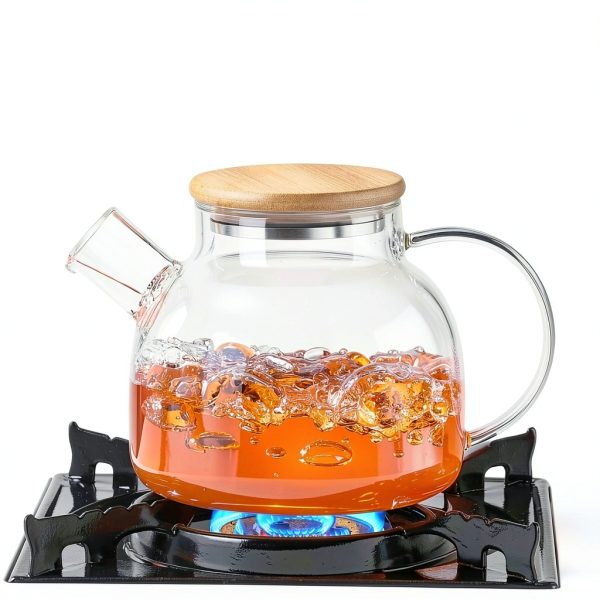 Glass Teapot by PARACITY Stovetop Safe Borosilicate-2
