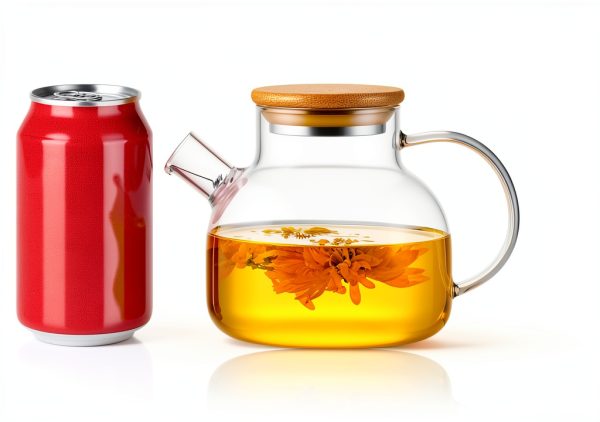 PARACITY Glass Teapot 20oz Borosilicate Stovetop with Bamboo Lid-1