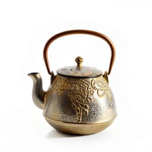 TOPCYORIC Cast Iron Teapot 1 Quart Warm Beige Japanese Style-1