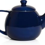 Porcelain Teapot Sweese 27oz Navy with Infuser - Stainless Steel-0