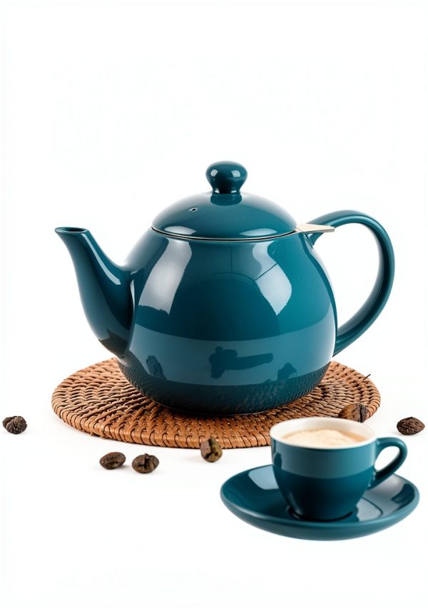 Sweese Porcelain Teapot 27oz with Infuser Steel Blue-1