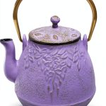 Cast Iron Teapot by Toptier 32 oz Lilac Purple Japanese Style-0