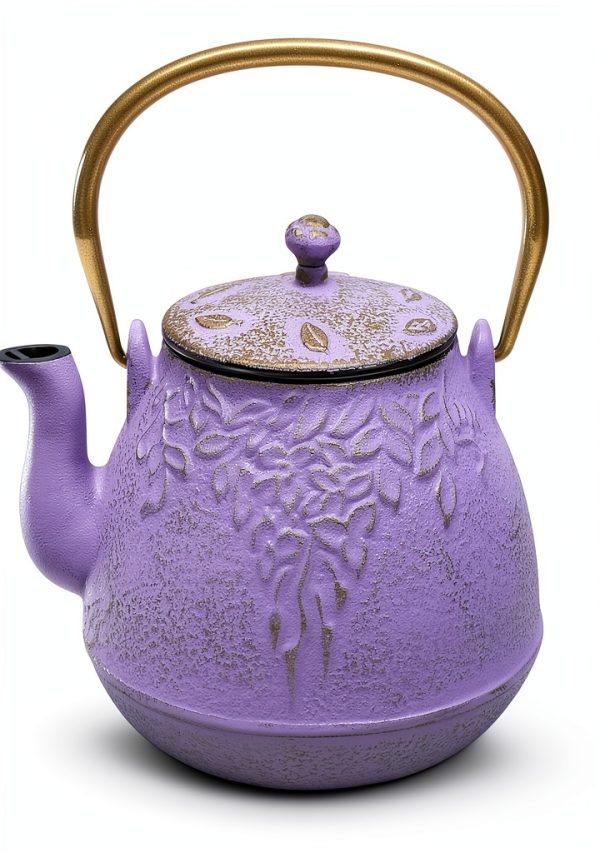 Cast Iron Teapot by Toptier 32 oz Lilac Purple Japanese Style-0