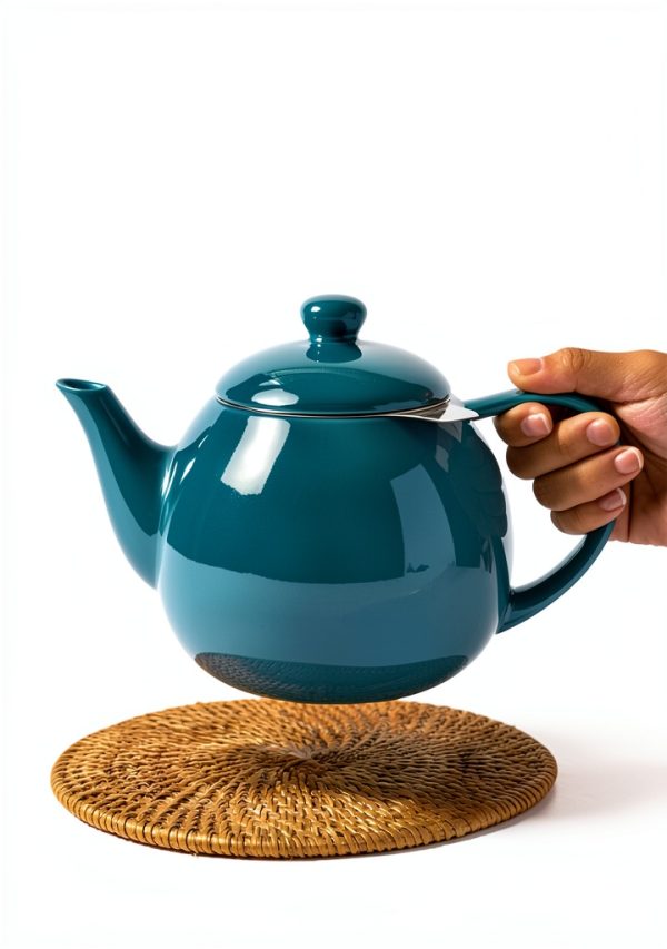 Sweese Porcelain Teapot 27oz with Infuser Steel Blue-3