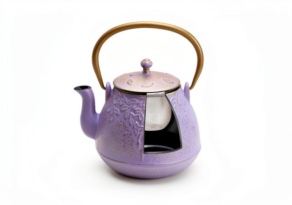 Cast Iron Teapot by Toptier 32 oz Lilac Purple Japanese Style-2