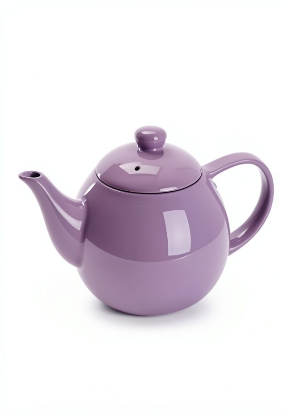 Porcelain Teapot Sweese 27oz Purple with Infuser High Gloss Design-2