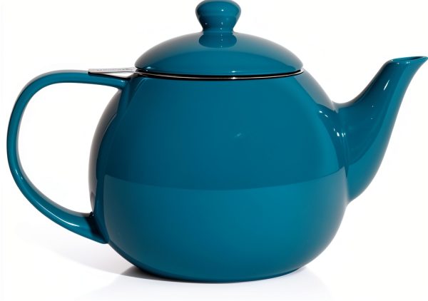 Sweese Porcelain Teapot 27oz with Infuser Steel Blue-0