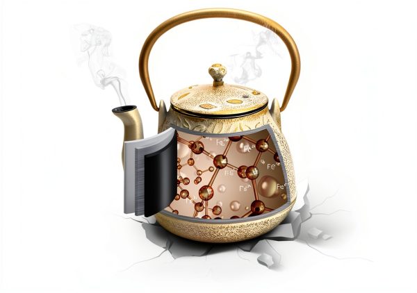 TOPCYORIC Cast Iron Teapot 1 Quart Warm Beige Japanese Style-3