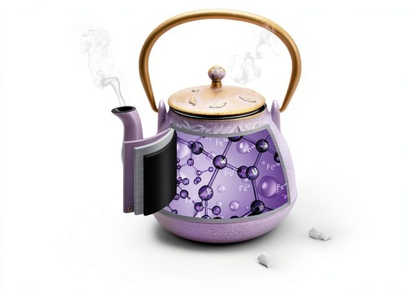 Cast Iron Teapot by Toptier 32 oz Lilac Purple Japanese Style-3