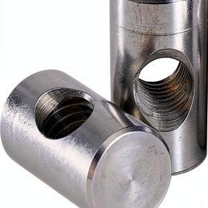Cross Dowel Slotted Nuts,M4 M5 M6 Stainless Steel Dowel Pin Nuts Embedded Furniture Hammer Insert Nut Cylindrical Metric Thread (Size : M4x25 (10Pcs)) (Color : One Color, Size : M6x(Size:M5x16 (10Pcs)-0