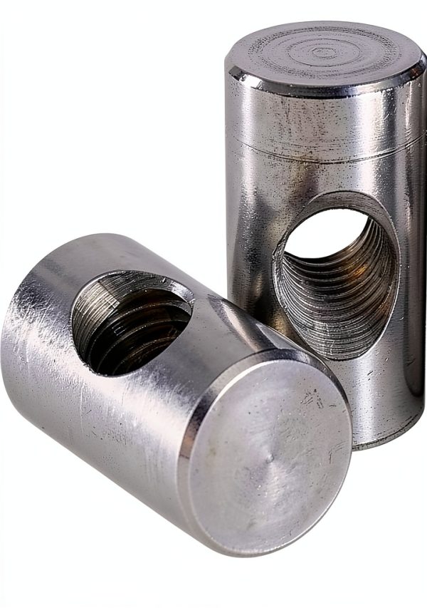 Cross Dowel Slotted Nuts,M4 M5 M6 Stainless Steel Dowel Pin Nuts Embedded Furniture Hammer Insert Nut Cylindrical Metric Thread (Size : M4x25 (10Pcs)) (Color : One Color, Size : M6x(Size:M5x16 (10Pcs)-0