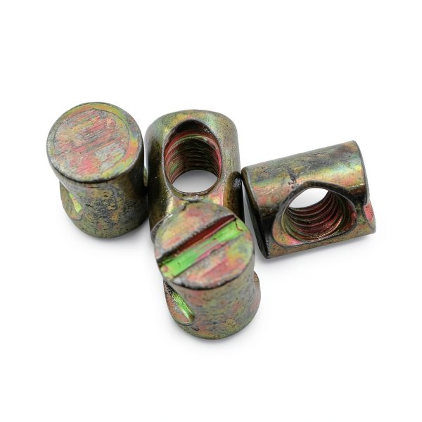Guifeng Monogrammed Barrel Nuts 10x12.5mm Zinc Plated Slotted Pins-2
