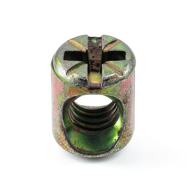 MEETOOT 20-piece M6x13mm Zinc Cross Slot Nuts for Furniture Assembly-4