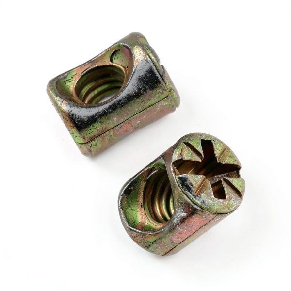 MEETOOT 20-piece M6x13mm Zinc Cross Slot Nuts for Furniture Assembly-2