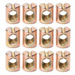 RLECS Cross Hole Furniture Nut M6x12 Zinc Slotted Hammer Nut 12pcs-0