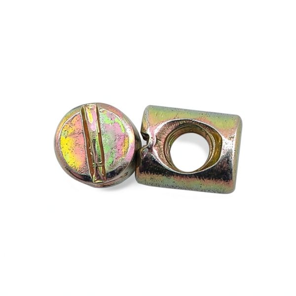 20PCS One Piece Slotted Hammer Nuts Metric M6 Barrel Nuts Cross Pin Slotted Nuts Bunk Bed Headboard Replacement Hardware M6x10mmx13mm Bedchair Furniture Used to Join Wood Kitchen Countertops-1