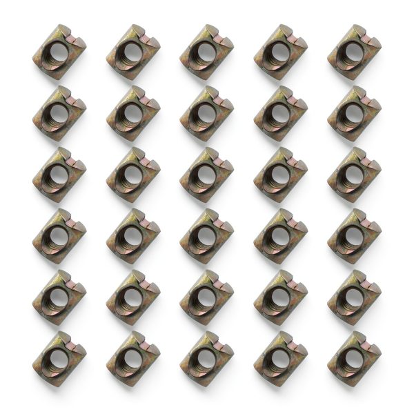 Guifeng Monogrammed Barrel Nuts 10x12.5mm Zinc Plated Slotted Pins-0
