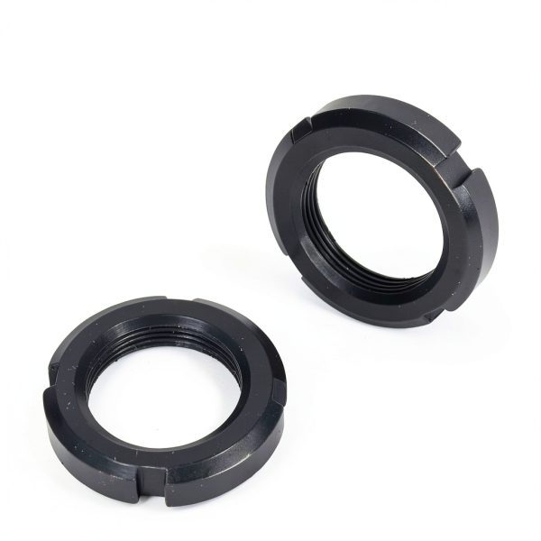 Carbon Steel Retaining Slotted Round Nut M30×1.5mm Black Yinpecly 2pcs-3