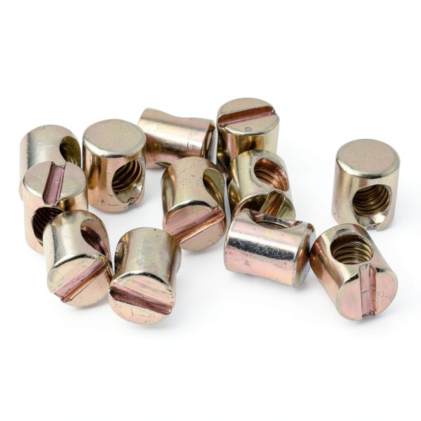 RLECS Cross Hole Furniture Nut M6x12 Zinc Slotted Hammer Nut 12pcs-4
