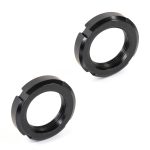 Carbon Steel Retaining Slotted Round Nut M30×1.5mm Black Yinpecly 2pcs-0