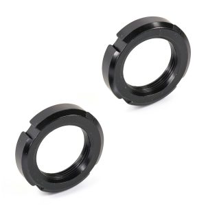 Carbon Steel Retaining Slotted Round Nut M30×1.5mm Black Yinpecly 2pcs-0