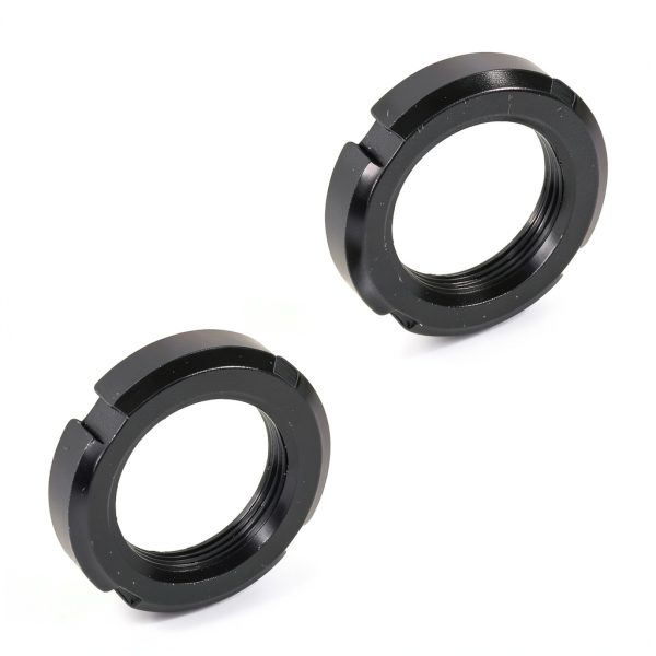 Carbon Steel Retaining Slotted Round Nut M30×1.5mm Black Yinpecly 2pcs-0